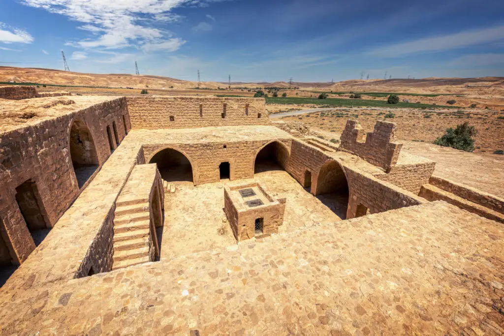 The courtyard of Qal’at Al-Hasa with the well structure