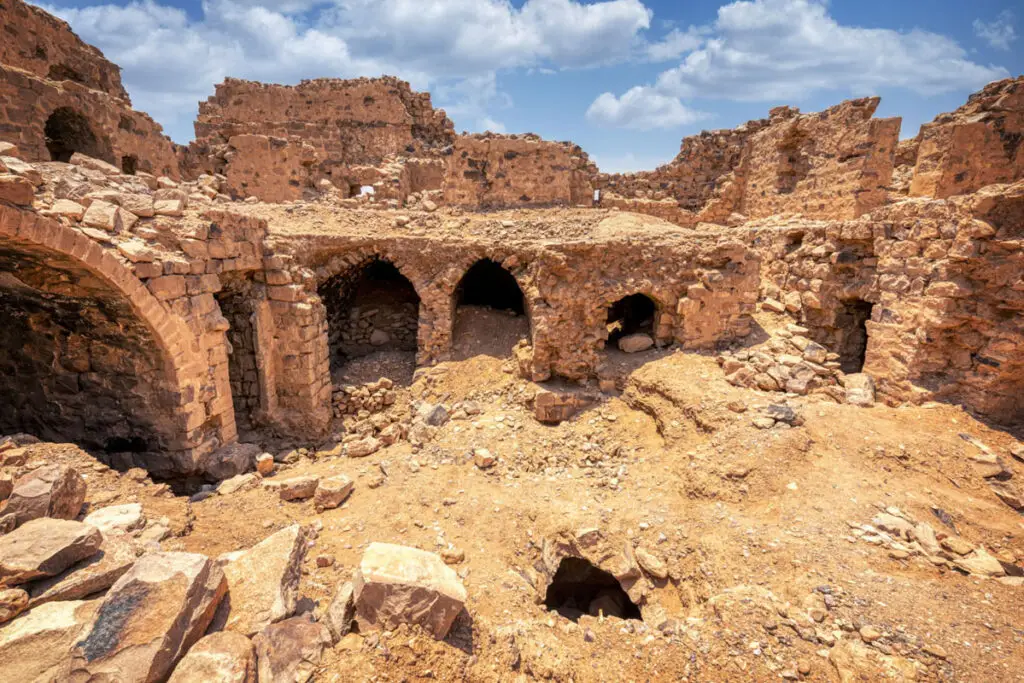 Vaulted rooms inside Qal’at Fassu’a