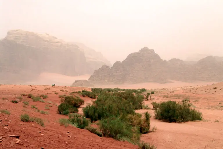 Sandstorm in Wadi Rum