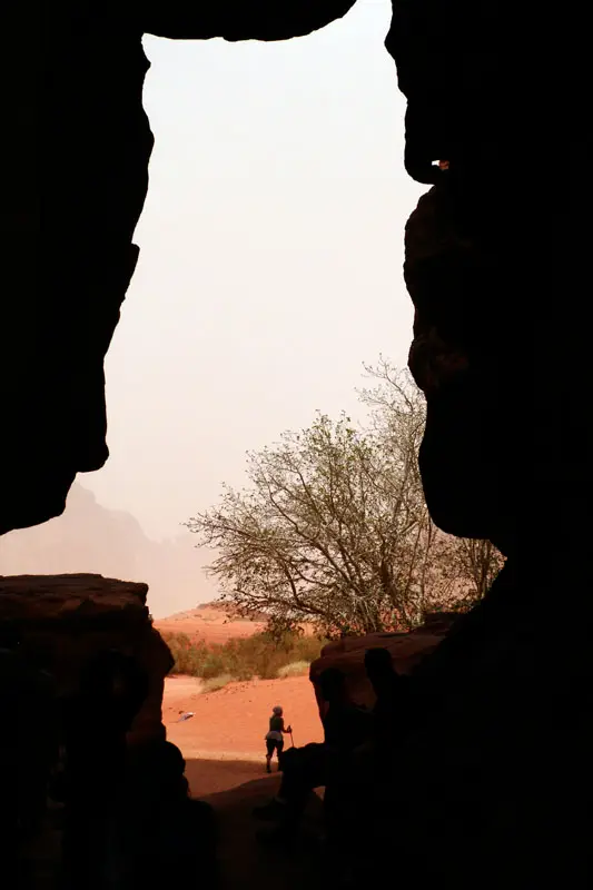 Sandstorm in Wadi Rum