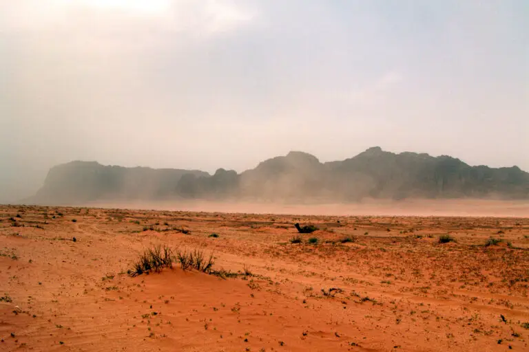 Sandstorm in Wadi Rum