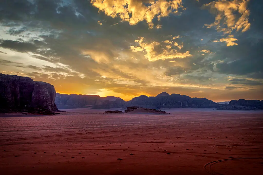 Sunset in Wadi Rum, Wadi Rum, Jordan