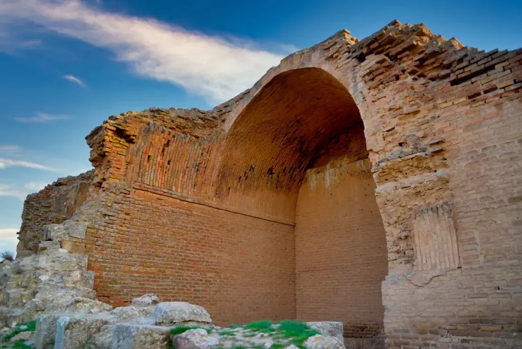 A brick apse with its half-dome, Qasr Al-Mushatta, Jordan