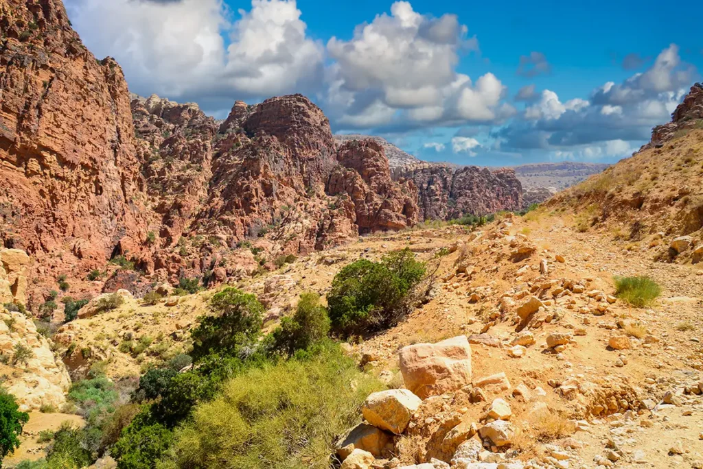 The mountains and valleys of Dana Biosphere Reserve