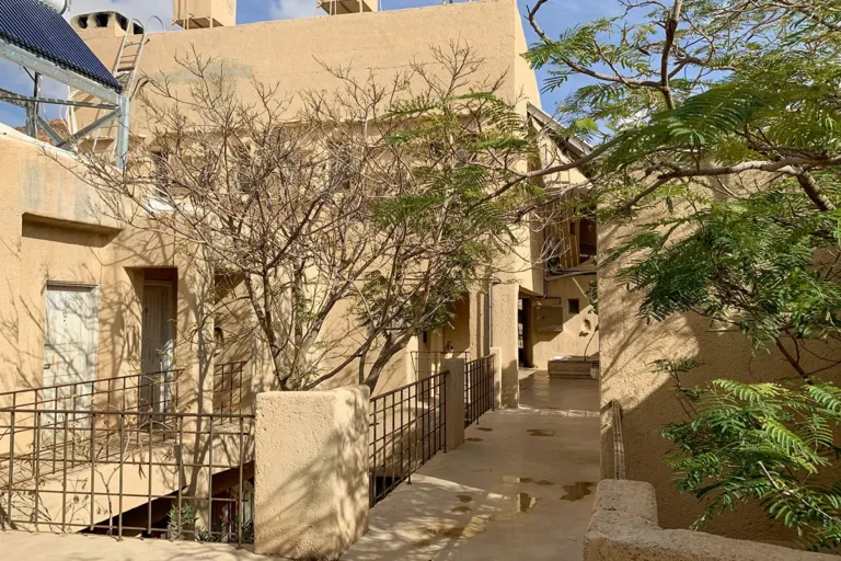 A courtyard of Feynan Ecolodge, Dana Biosphere Reserve, Jordan