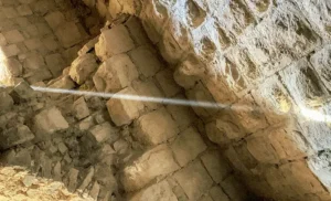 Mysterious Light Beam Hitting the Wall in the Keep of Karak Castle