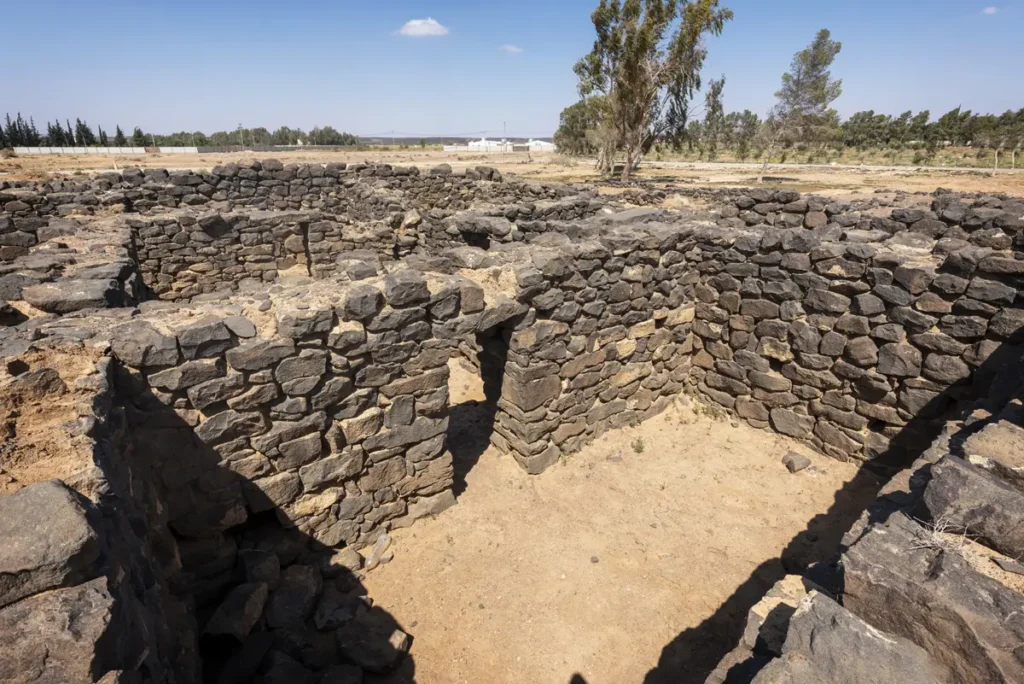 The sunken rooms of the bath, Qasr Ain Es-Sil, Jordan