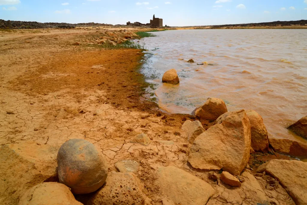 The lake beside Qasr Burqu